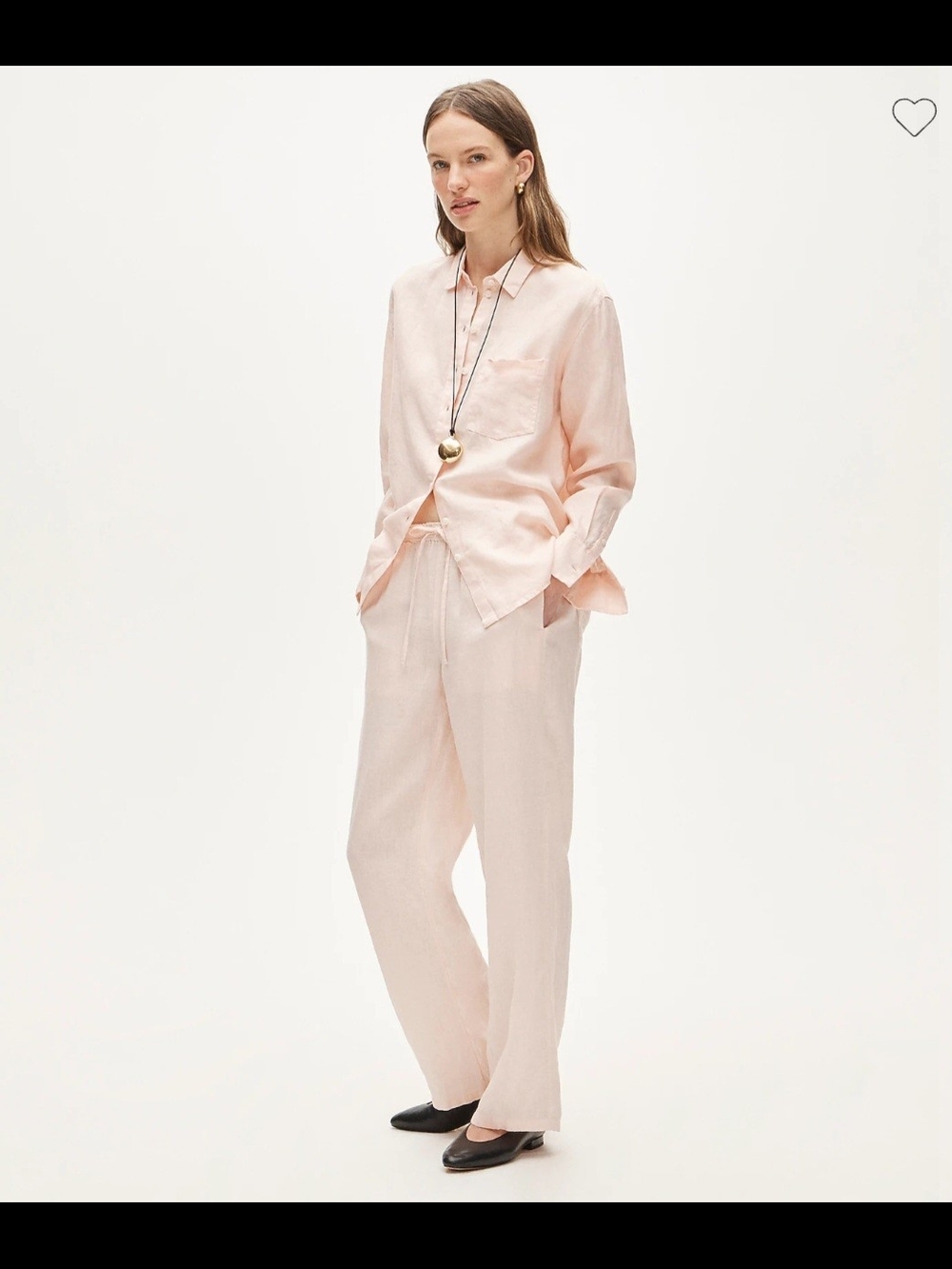J. Crew NWT Soleil Linen Pants in Soft Pink